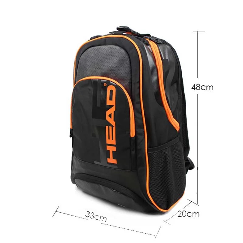 HEAD Tennis Backpack Men's and Women's Sports Bag Badminton Backpack Independent Shoe Compartment