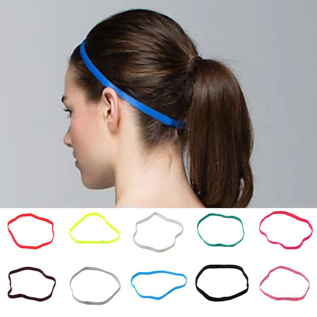 1 PC Candy Color Women Men Yoga Hair Bands Sports Headband Girls Blue Sport Anti-slip Elastic Rubber Sweatband Football Running