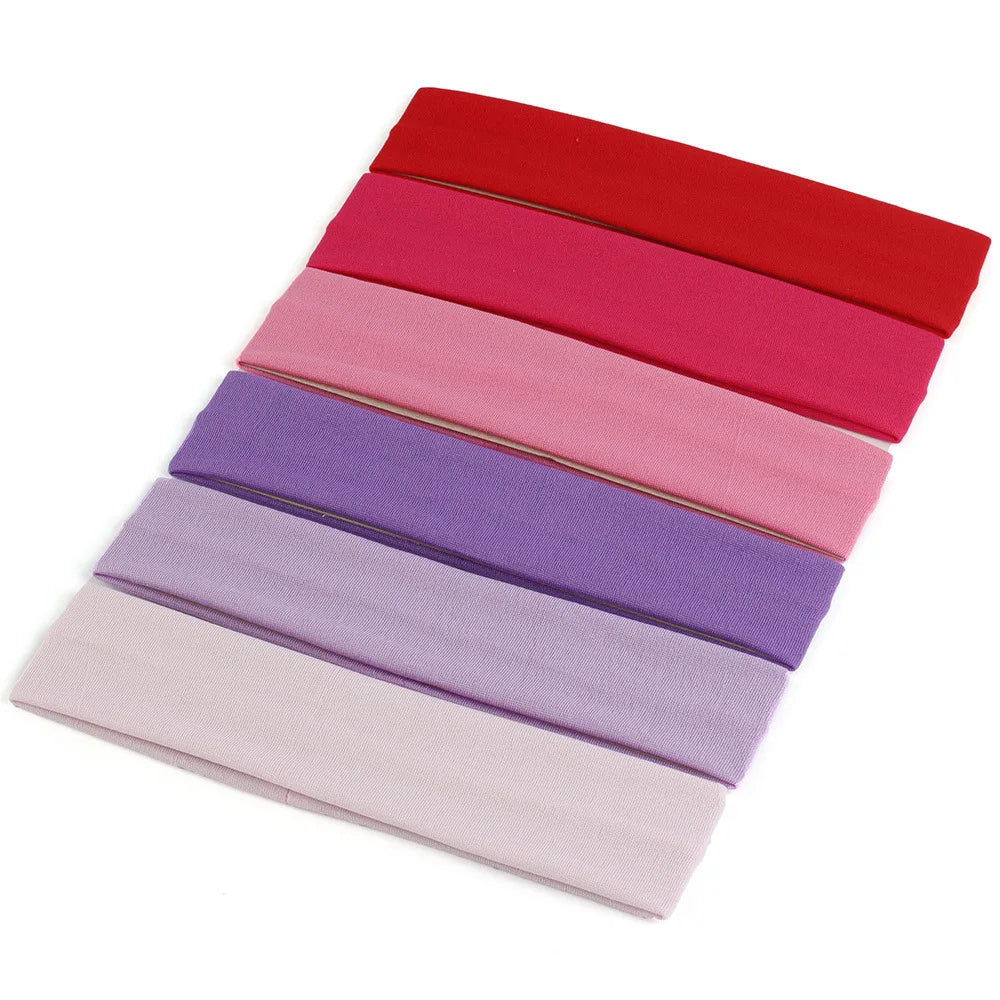 5/10Pcs/Set Sport Yoga Headbands Unisex Fashion Soft Elastic Cotton Sweatband Yoga Stretchy Headband Hair Accessories