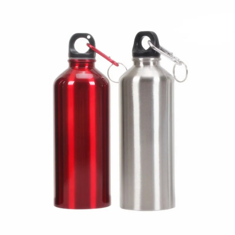 Alloy Sport Water Bottle 500ml Hiking Camping Cycling Water Bottle Kettle with Buckle