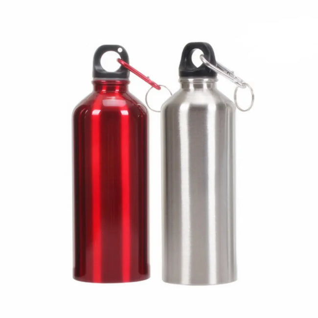 Alloy Sport Water Bottle 500ml Hiking Camping Cycling Water Bottle Kettle with Buckle