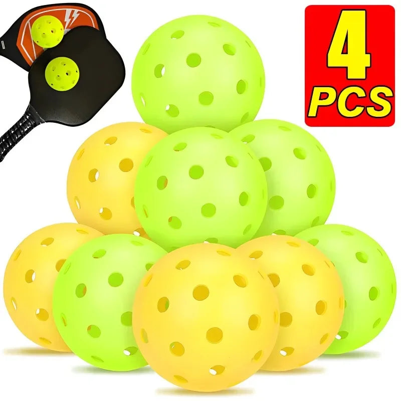 1/2/4pcs Outdoor Pickleball Balls 40 Holes Training Pickleball Accessories 74mm Standard Pickle Balls for Competition