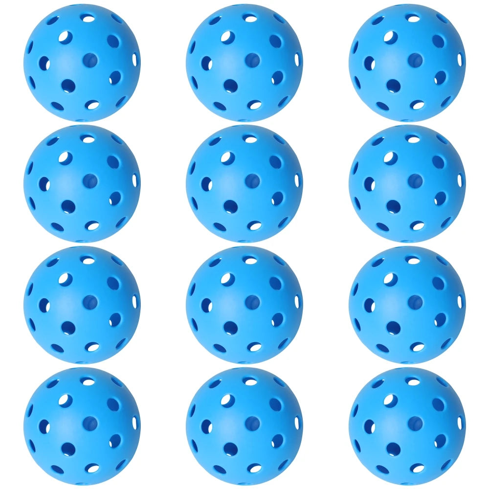 JIKEGO Pickleball Balls Outdoor 40 Holes 8 12 16 Packs 25g PE Pickleballs Competition Training Indoor 26 Holes Yellow