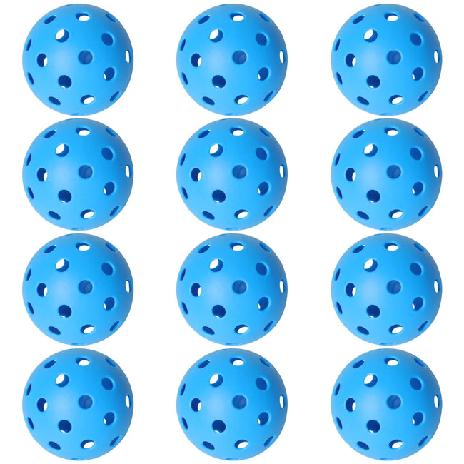 JIKEGO Pickleball Balls Outdoor 40 Holes 8 12 16 Packs 25g PE Pickleballs Competition Training Indoor 26 Holes Yellow