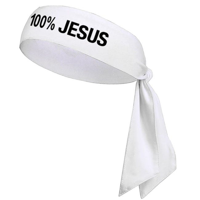 100% JESUS Print Basketball Sports Headband Men Women Running Fitness Sweatband Bandana