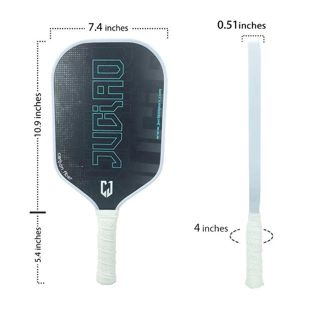 Juciao Pickleball Paddle Carbon Fiber Surface 13MM Pickleball Paddle Lightweight Honeycomb Core Paddle Cushion Comfort Grip