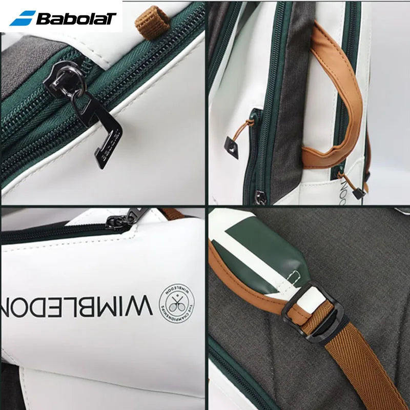 Genuine Babolat Tennis Backpack Pure Wimbledon Co-branding Tennis Padel Squash Badminton Rackets Bag Large Capacity Raquete Bags