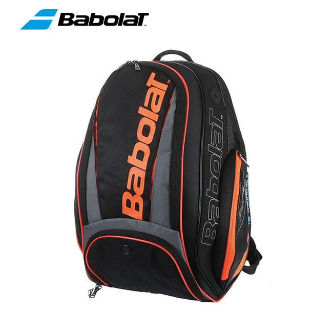 2023 Original BABOLAT WIMBLEDON Tennis Bag Men Women White Gold 2-3 Squash Tennis Racquets Backpack Shoes Compartment Tennis Bag