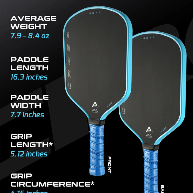 AMASPORT USAPA Pickleball Paddle Raw Cross  T700 Carbon Fiber 16mm Cross Tech Pickleball Paddles Racket with Paddle Cover