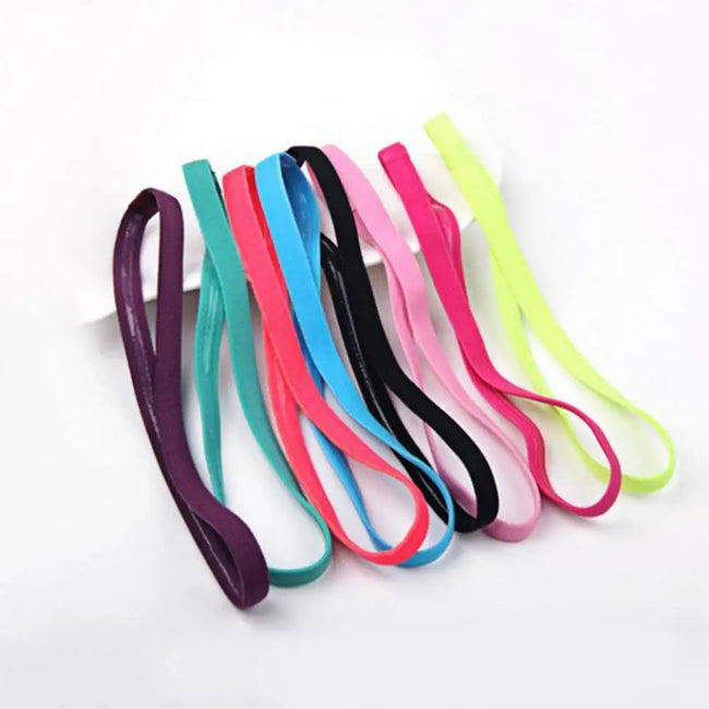 1pc Candy Color Women Men Yoga Hair Bands Sports Headband Girls Sport Anti-slip Sweatband Sports Gym Football Running Sweat Band