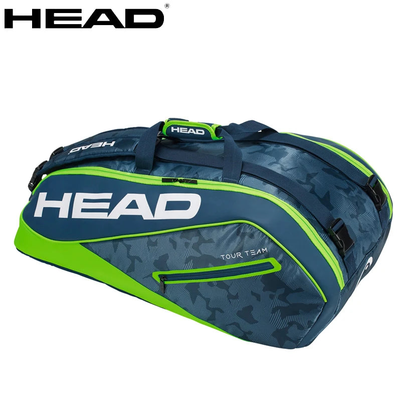 Original HEAD Tennis Squash Racket Backpack 6-7 Large Capacity Tennis Badminton Racket Bag Men Raquete De Tenis Padel Racket Bag