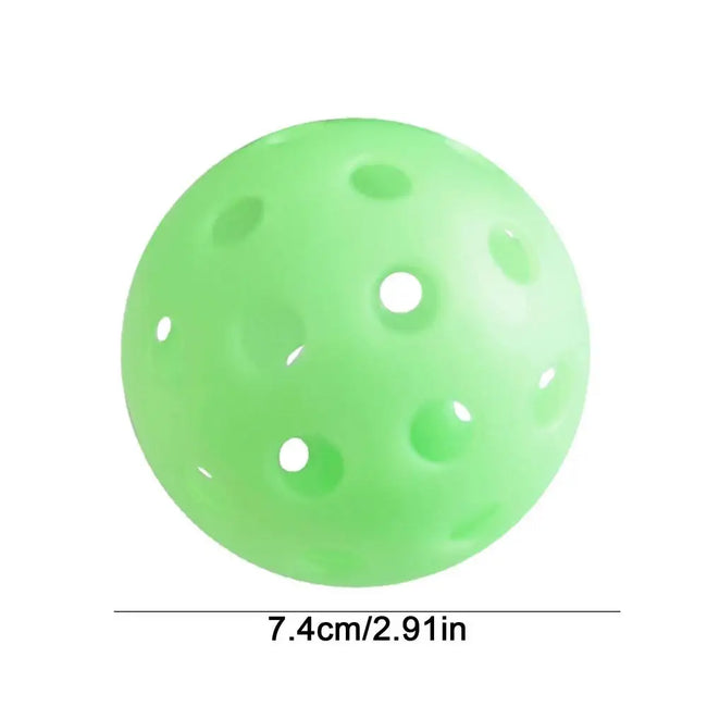 Luminous Pickleball 74MM Durable Night Light Green Ball 40 Holes Outdoor Competition Pickleball Balls Glowing In The Dark