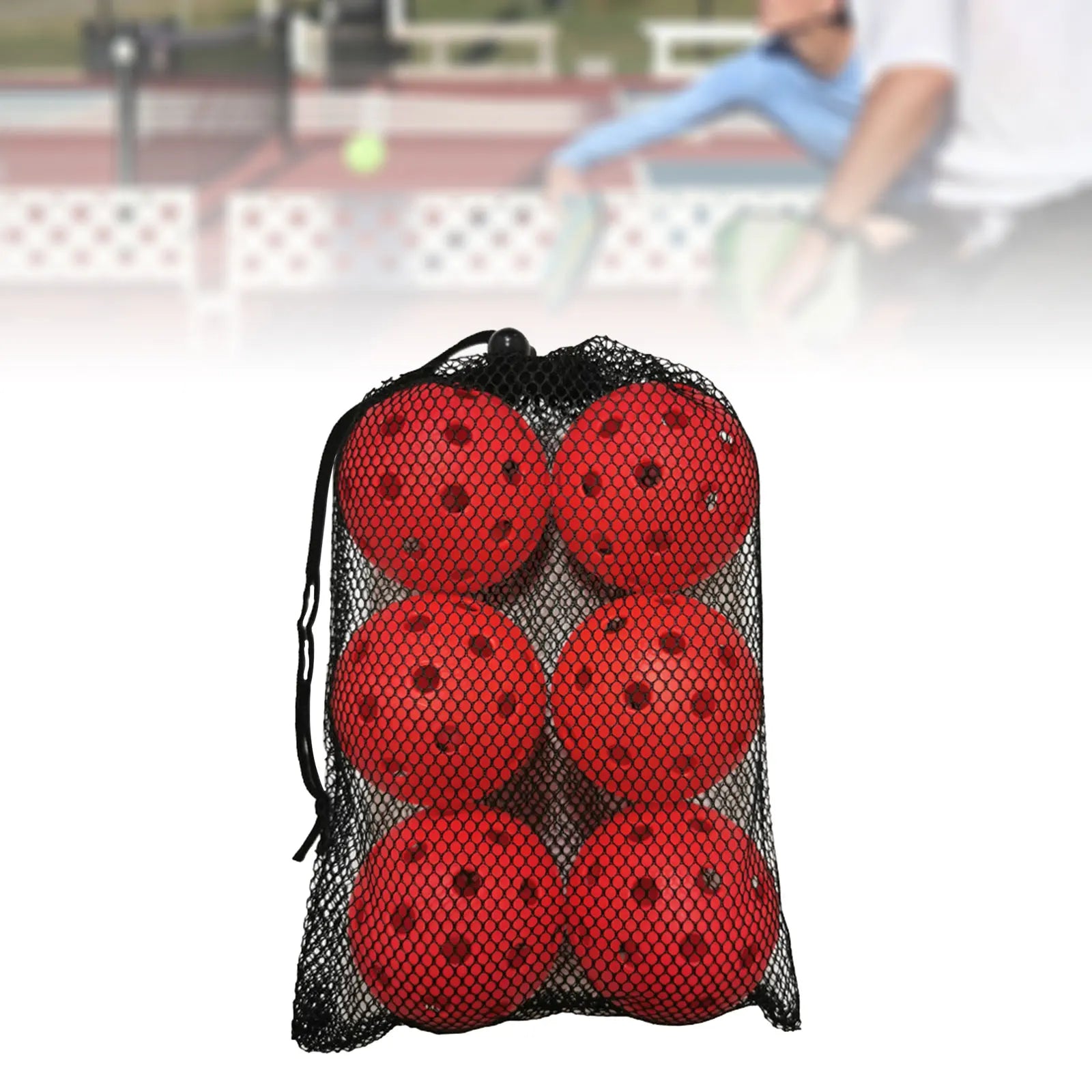 6Pcs Pickleball Balls 40 Holes Pickleball High Elastic Durable Hollow Balls for All Style Paddle Outdoor Practice Tournament