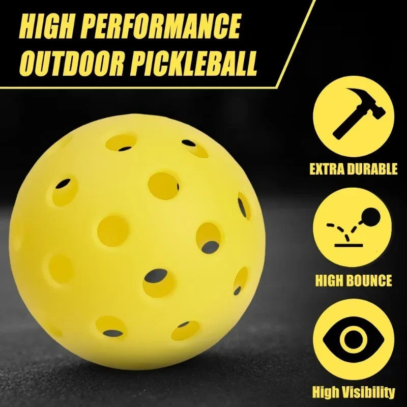 1/2/4pcs Outdoor Pickleball Balls 40 Holes Training Pickleball Accessories 74mm Standard Pickle Balls for Competition