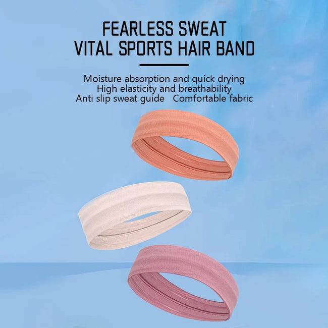 1 Pc Women Men Sweatband Headband Sports Yoga Gym Running Stretch Hair Head Band Cycling Wide Head Prevent Fitness Sweat Band