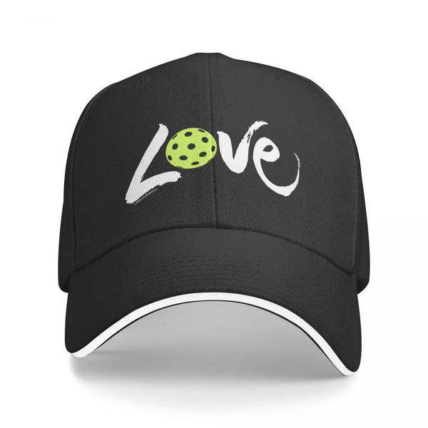 New Pickleball Love (white lettering) Baseball Cap Trucker Hats New In Hat Beach Bag Caps For Men Women's