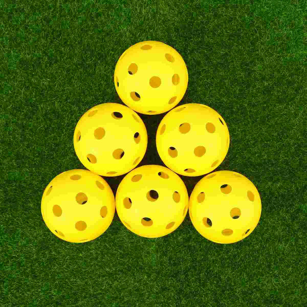 8pcs Balls Set Yellow Pickleball Training With Holes Balls for Indoor Outdoor Floorball