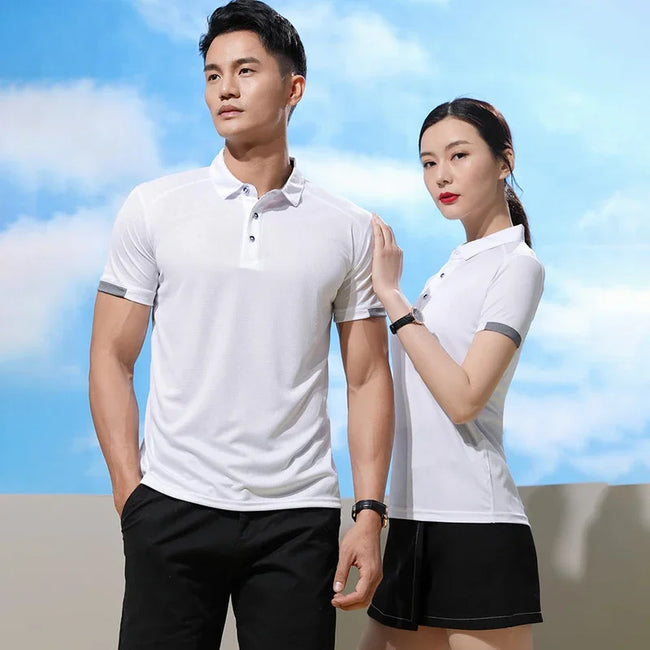 Customized Sport Polo Shirt for Men Women Quick Drying Turn Collar Blouse Golf Wear Mens Design Shirts Pickleball Horse Clothing