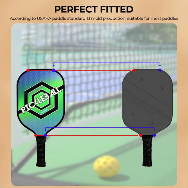 JIKEGO Silicone Pickleball Paddle Cover Pickle Balls Accessories Ball Storage Soft Protective Washable