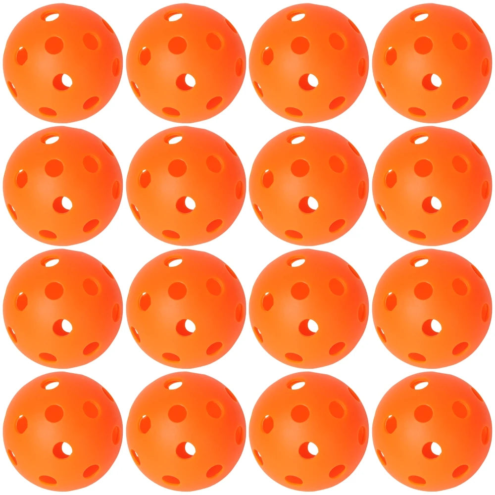 JIKEGO Pickleball Balls Outdoor 40 Holes 8 12 16 Packs 25g PE Pickleballs Competition Training Indoor 26 Holes Yellow