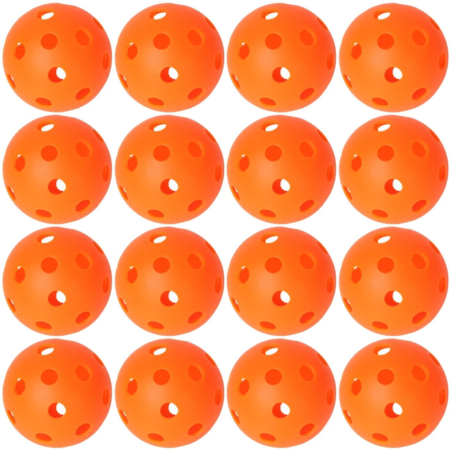 JIKEGO Pickleball Balls Outdoor 40 Holes 8 12 16 Packs 25g PE Pickleballs Competition Training Indoor 26 Holes Yellow