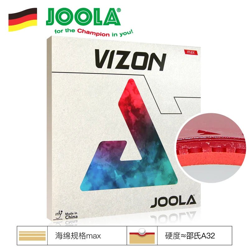 Joola VIZON Table Tennis Rubber All Round Tacky Rubber Good In Control Spin Speed Middle for Table Tennis Racket Ping Pong