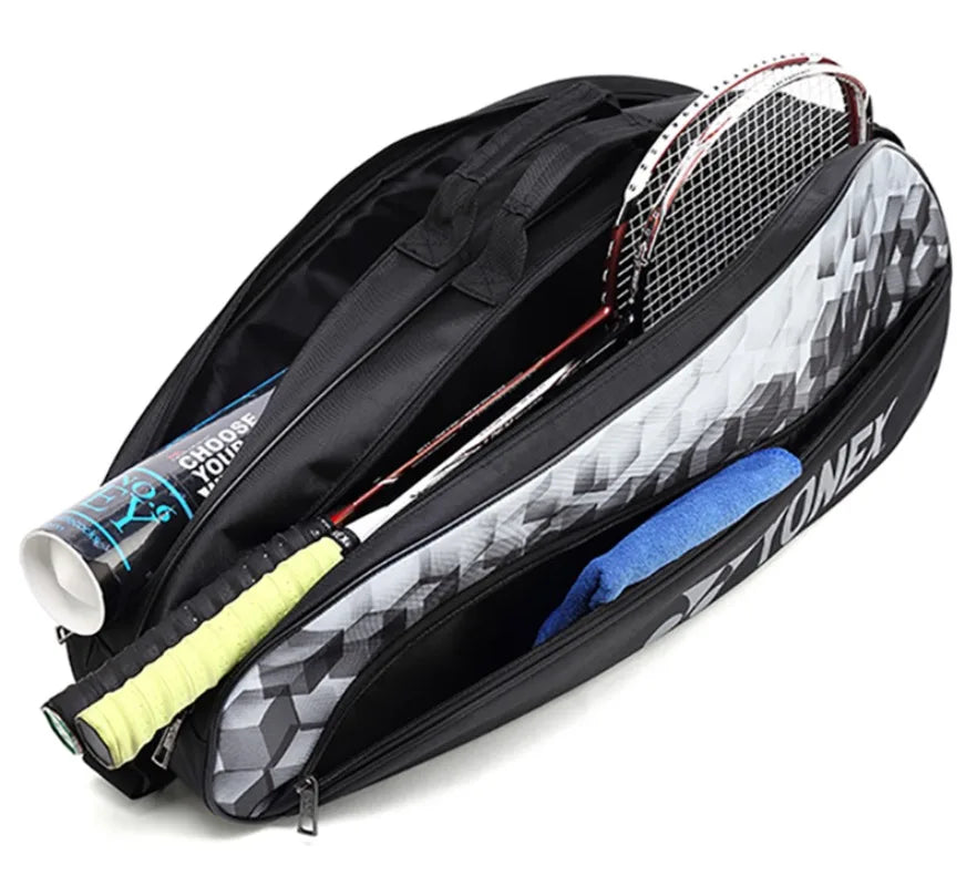 YONEX New Large Shoulder Badminton Bag 3-shot Portable Men's and Women's Sports Tennis Bag Handbag High Quality And Durable