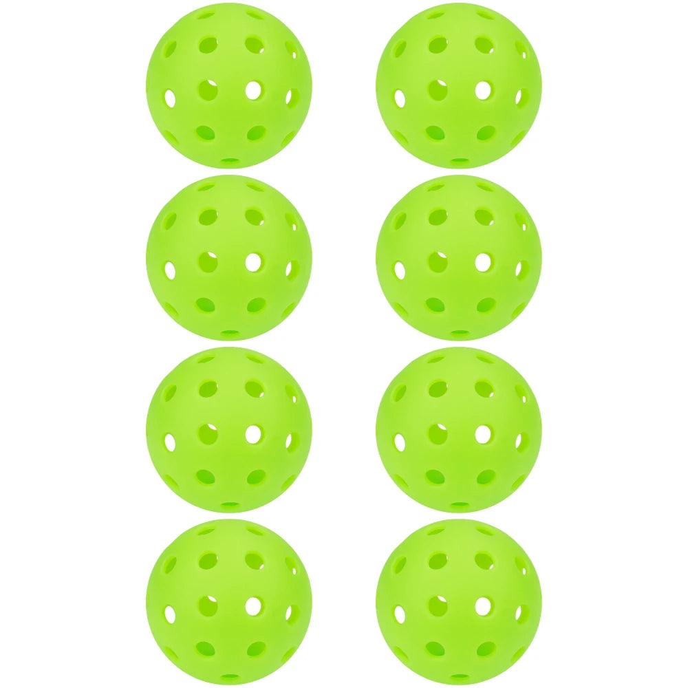 JIKEGO Pickleball Balls Outdoor 40 Holes 8 12 16 Packs 25g PE Pickleballs Competition Training Indoor 26 Holes Yellow