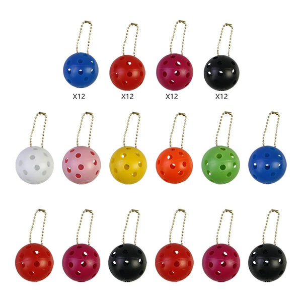 12Pcs Pickleball Keychain Pickleball Ornament for Handbag Backpack Purse