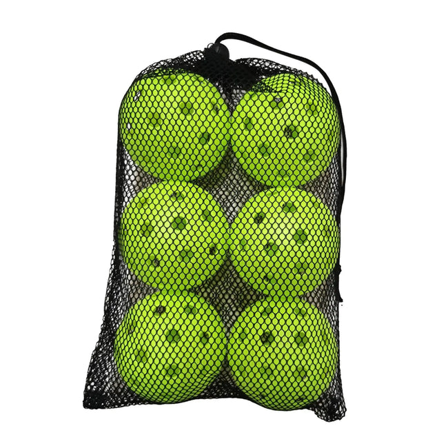 6Pcs Pickleball Balls 40 Holes Pickleball High Elastic Durable Hollow Balls for All Style Paddle Outdoor Practice Tournament