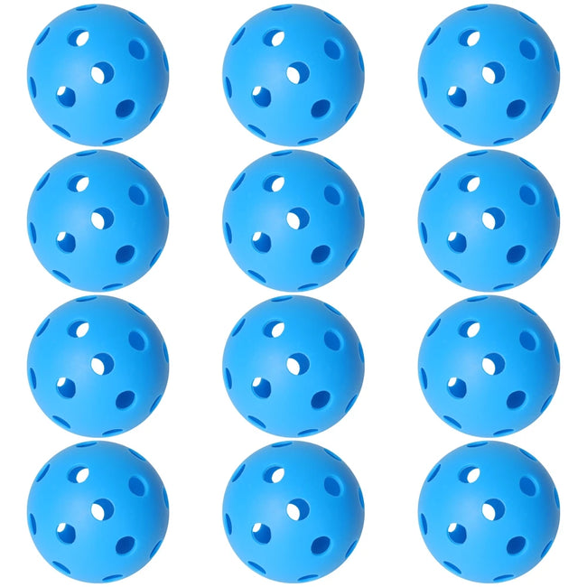 JIKEGO Pickleball Balls Outdoor 40 Holes 8 12 16 Packs 25g PE Pickleballs Competition Training Indoor 26 Holes Yellow