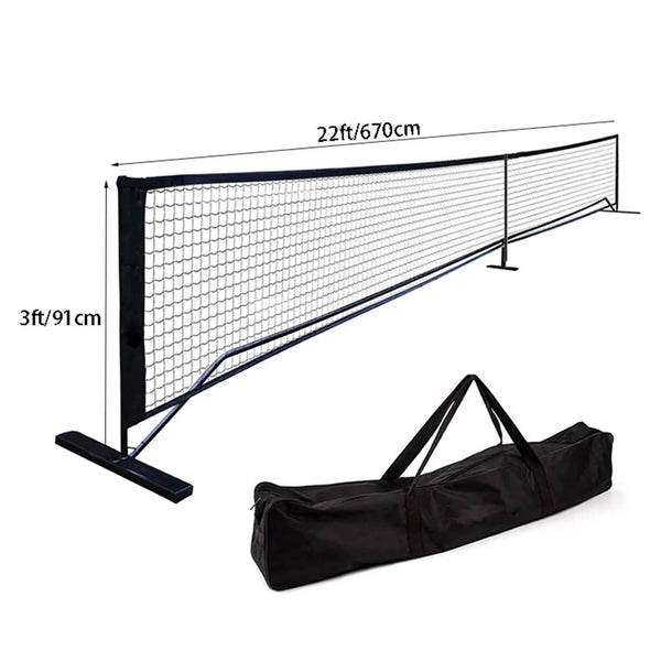 Portable Pickleball Net System 670cmx91cm Metal Frame Backyards Easy Setup