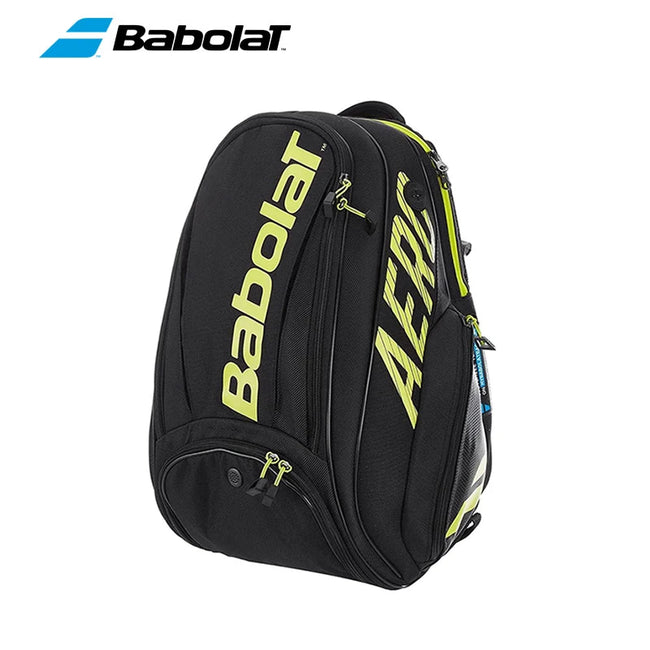 2023 Original BABOLAT WIMBLEDON Tennis Bag Men Women White Gold 2-3 Squash Tennis Racquets Backpack Shoes Compartment Tennis Bag