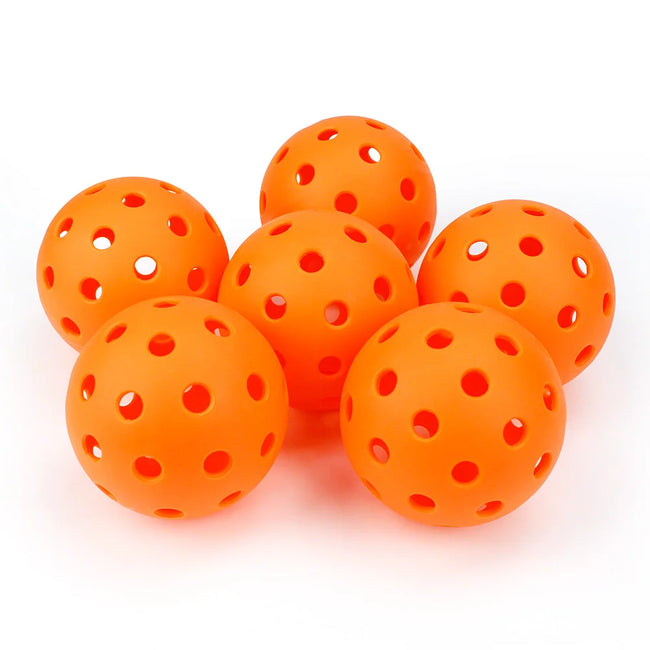 6 Pcs 74MM Durable Pickleball Balls 40 Holes Outdoor For Competition