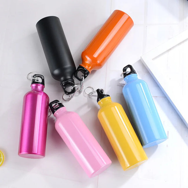 Alloy Sport Water Bottle 500ml Hiking Camping Cycling Water Bottle Kettle with Buckle