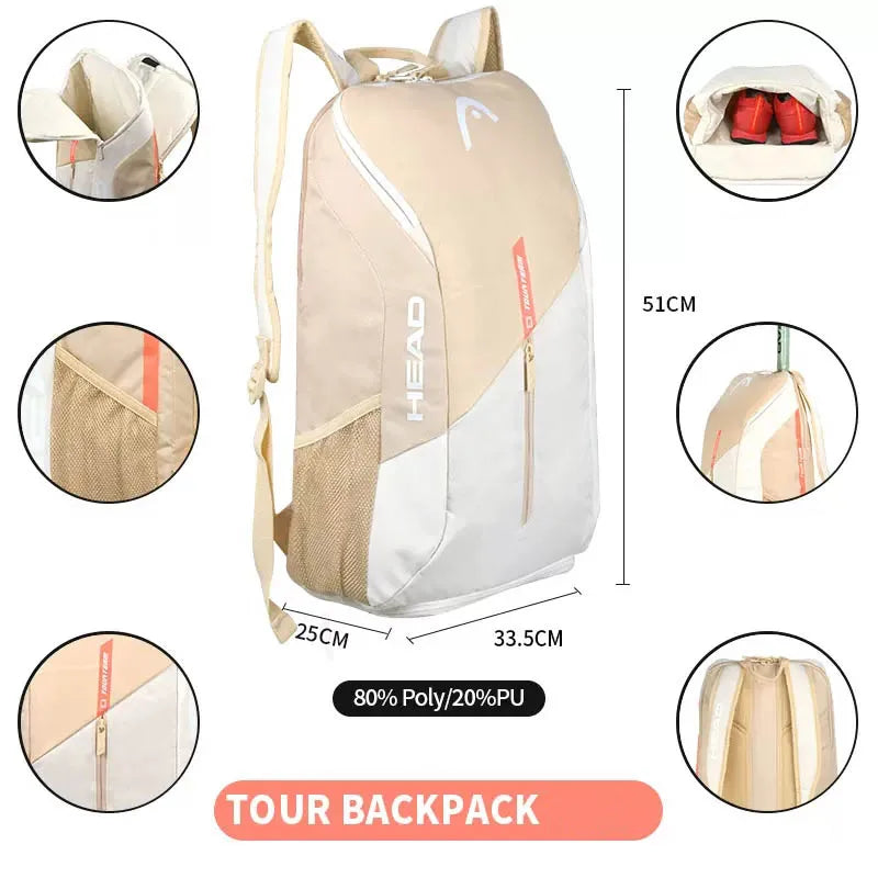 HEAD Tour Team Series Tennis Backpack 3 Pieces Tennis Sports Racket Bag