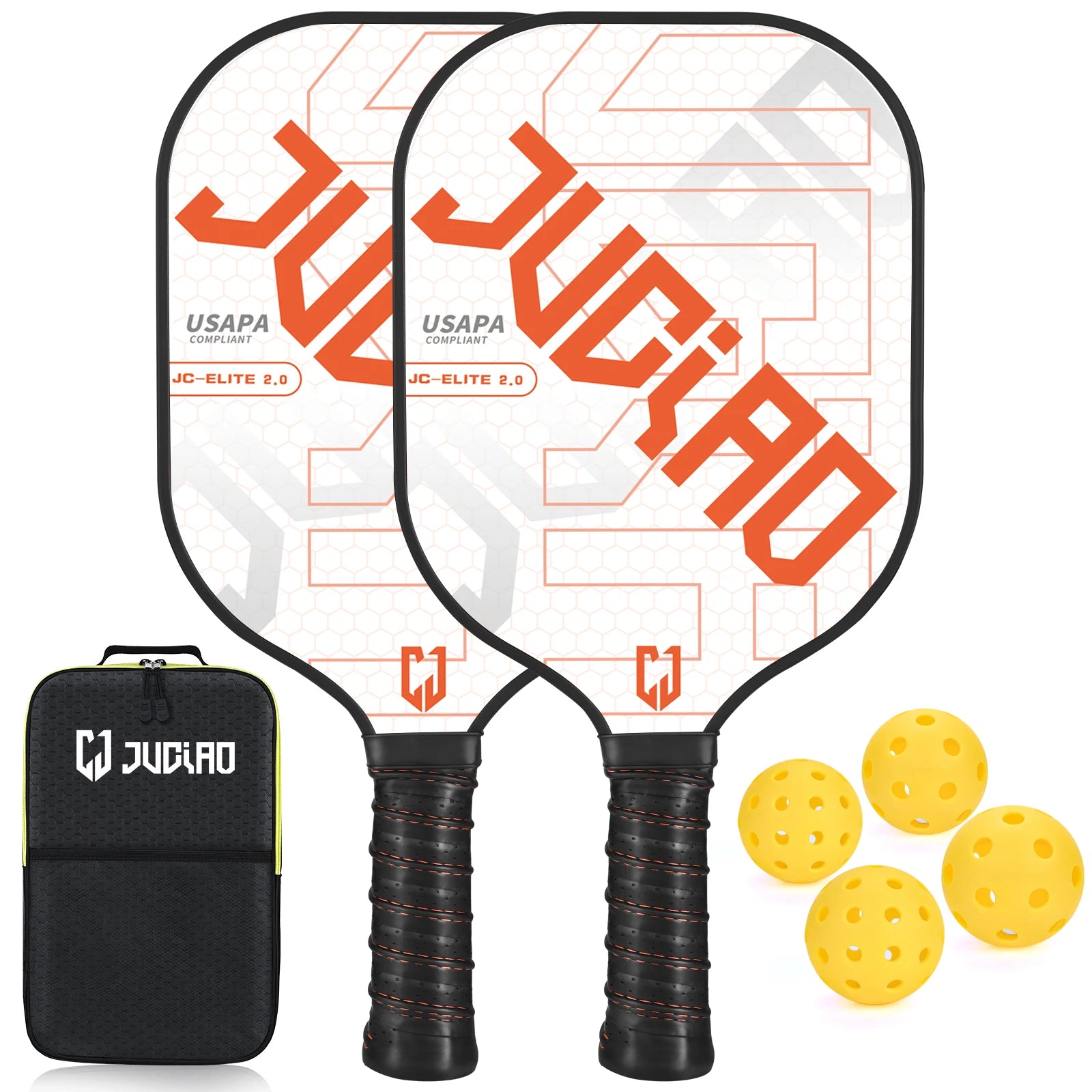 Pickleball Paddles Set USAPA Compliant Includes 4 Balls  Pickleball Racket Sports Equipment Women Men Racket