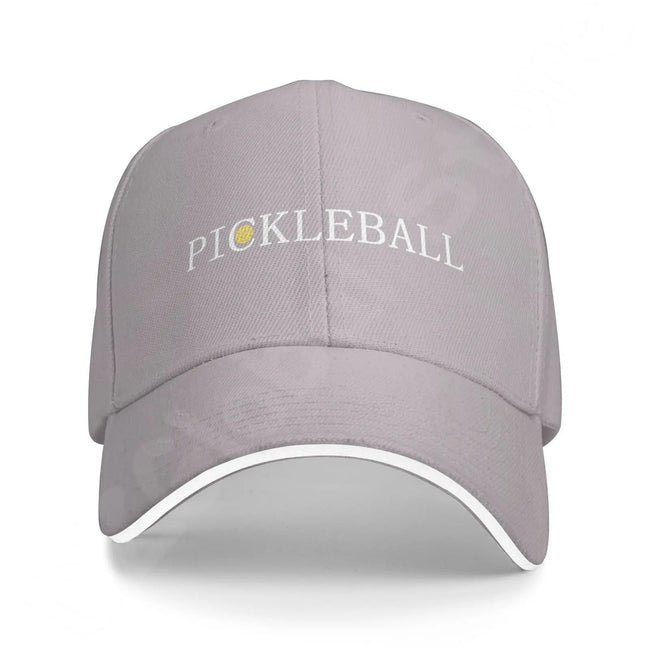 Pickleball Hat for Mens Womens Baseball Hat Adjustable Outdoor Logo Cap Black Baseball Caps Snapback Hat