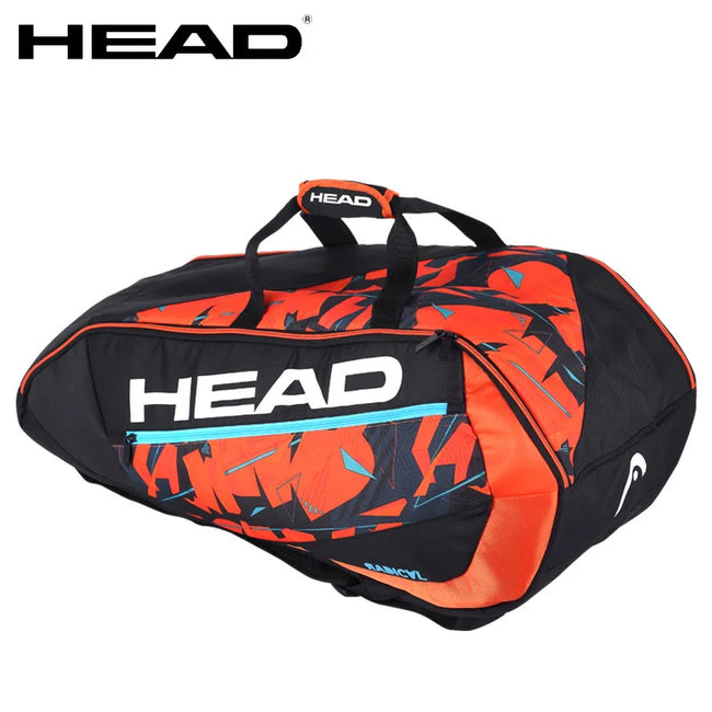 Original HEAD Tennis Squash Racket Backpack 6-7 Large Capacity Tennis Badminton Racket Bag Men Raquete De Tenis Padel Racket Bag