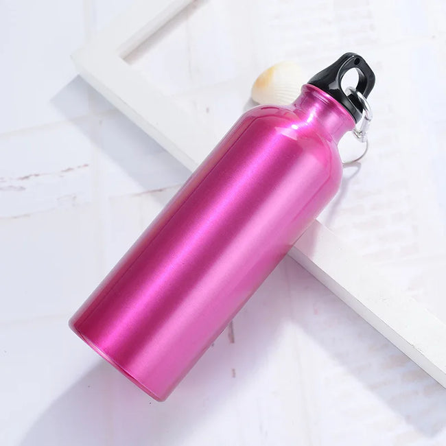 Alloy Sport Water Bottle 500ml Hiking Camping Cycling Water Bottle Kettle with Buckle