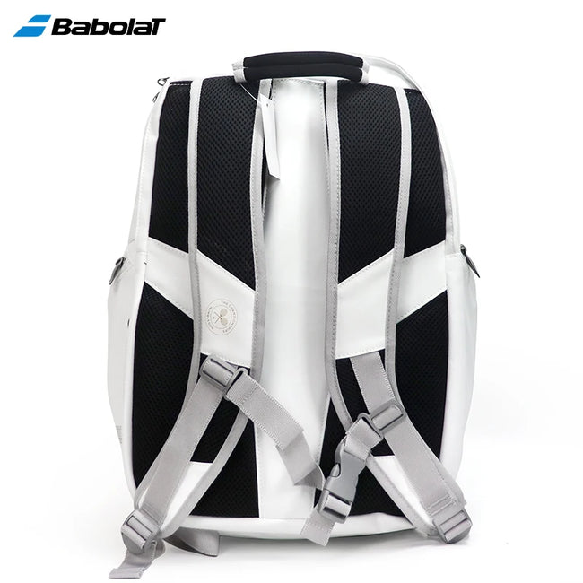 2023 Original BABOLAT WIMBLEDON Tennis Bag Men Women White Gold 2-3 Squash Tennis Racquets Backpack Shoes Compartment Tennis Bag