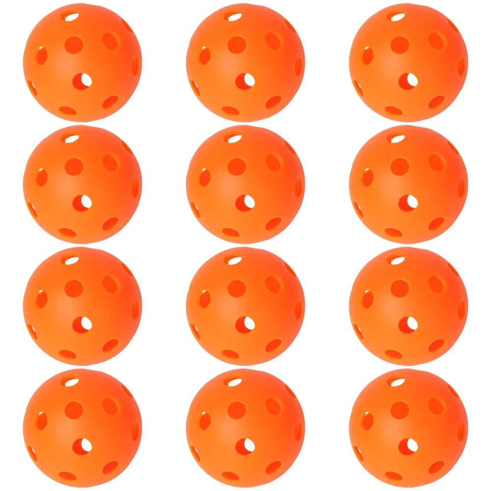 JIKEGO Pickleball Balls Outdoor 40 Holes 8 12 16 Packs 25g PE Pickleballs Competition Training Indoor 26 Holes Yellow