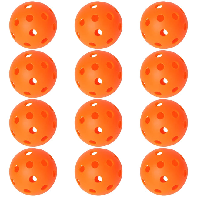 JIKEGO Pickleball Balls Outdoor 40 Holes 8 12 16 Packs 25g PE Pickleballs Competition Training Indoor 26 Holes Yellow