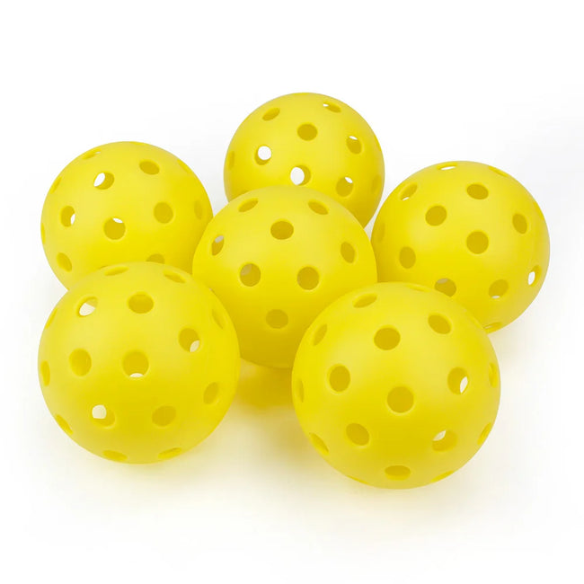 6 Pcs 74MM Durable Pickleball Balls 40 Holes Outdoor For Competition