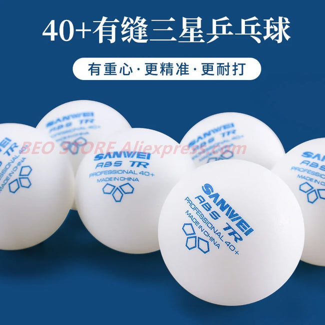 100 balls Table tennis ball SANWEI New 3-star TR ABS Material Plastic Professional 40+ Training SANWEI Ping Pong Ball