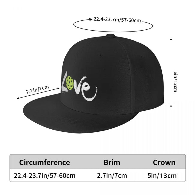 Pickleball Love (white lettering) Baseball Cap Golf Wear Dropshipping summer hats Hats Woman Hat Men's