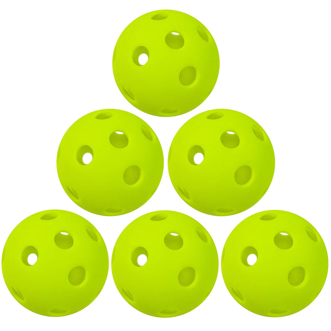 6 Packs / 12 Packs 26 Holes Indoor Pickleball Balls for Indoor Courts High-quality PP material Pickle Balls