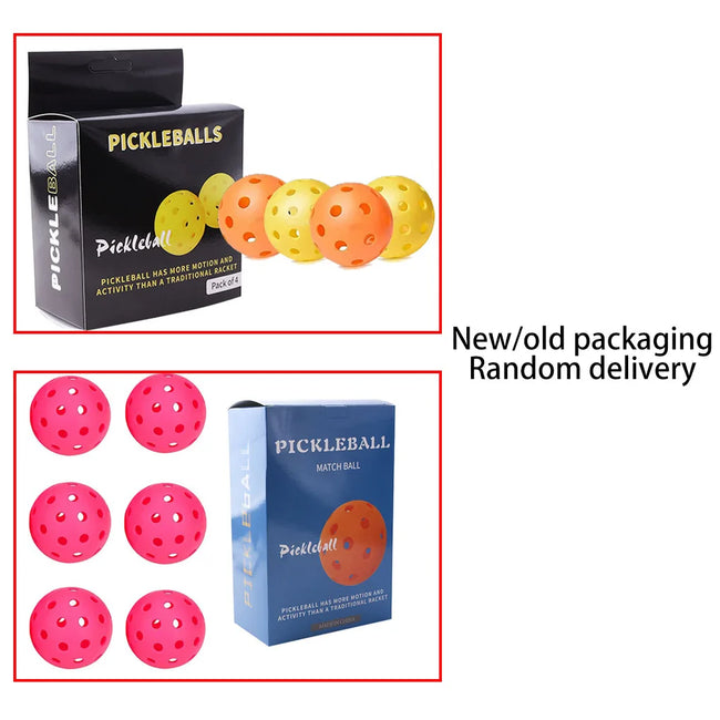 6 Pieces Set Pickleball 40 Holes Training Pickle Balls High Elastic Weifu Hole Hole Ball Pe Material Pickleball Golf Hole Ball