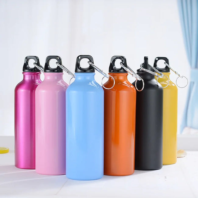 Alloy Sport Water Bottle 500ml Hiking Camping Cycling Water Bottle Kettle with Buckle