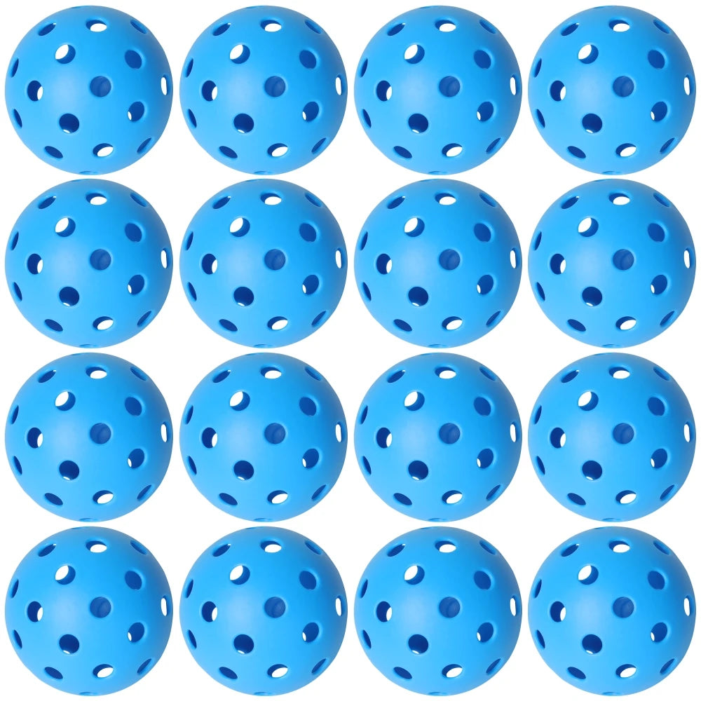 JIKEGO Pickleball Balls Outdoor 40 Holes 8 12 16 Packs 25g PE Pickleballs Competition Training Indoor 26 Holes Yellow